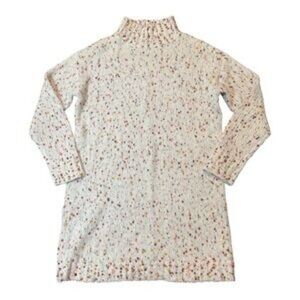 NWOT Loft Multicolor Boucle Mock Neck Sweater Dress Size Medium